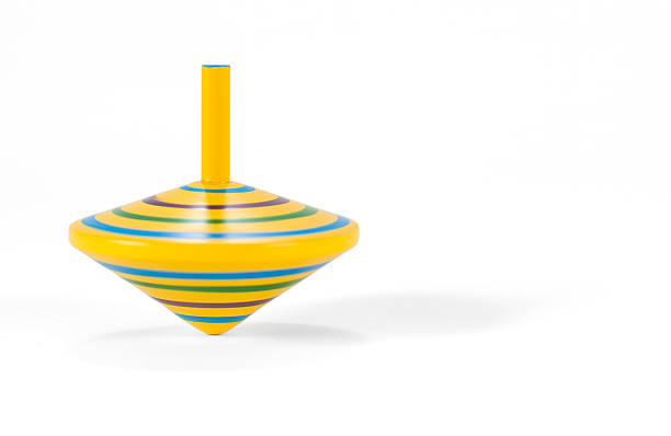 istock Wooden and colorful spinning top 505015556