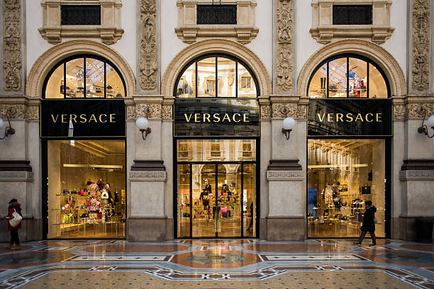 Milan, Italy - Versace boutique stock photo