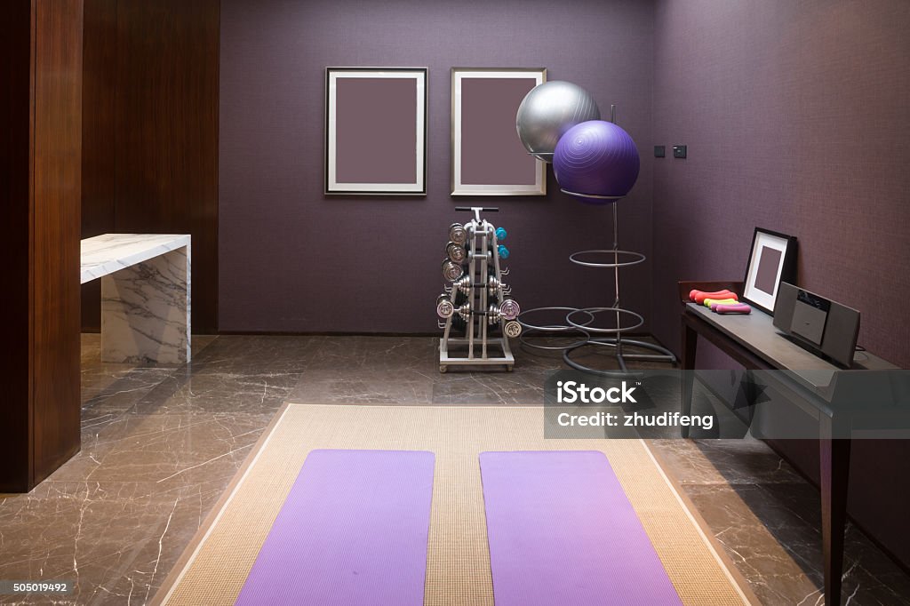 interior of modern exercise room design and equipment in modern exercise room Gym Stock Photo