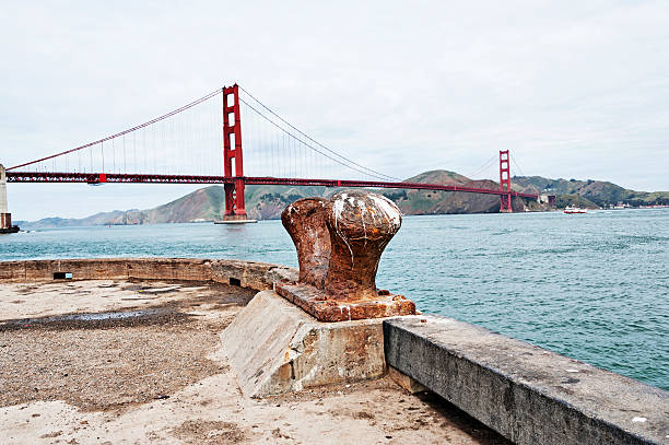 istock Old Chock San Francisco Bay with Golden Gate Bridge 505019844