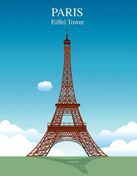 Vector illustration of Eiffel Tower