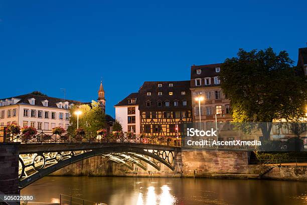Strasbourg France At Dusk Stock Photo - Download Image Now - Strasbourg, Night, Architecture