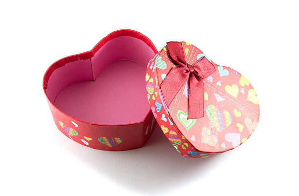 istock Red heart gift box isolated on white background. 505023054