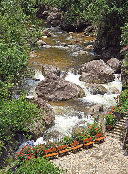 waterfall in CatCat tourist area, the northern Vietnam