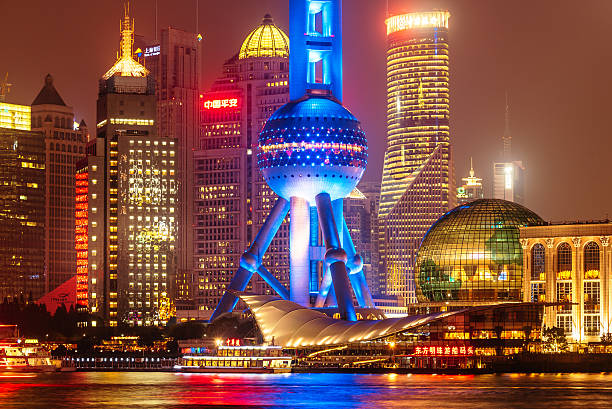 istock Shanghai Skyline with Oriental Pearl Tower 505025670