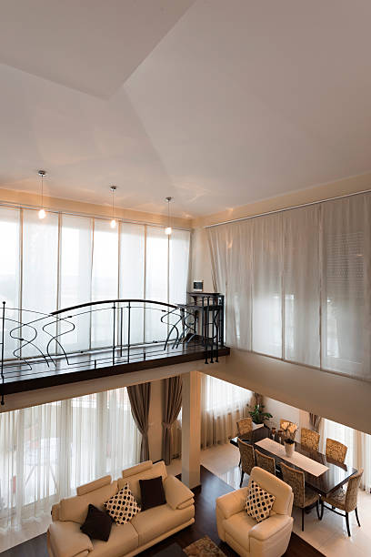 istock Interior of a luxury multilevel living room 505025894