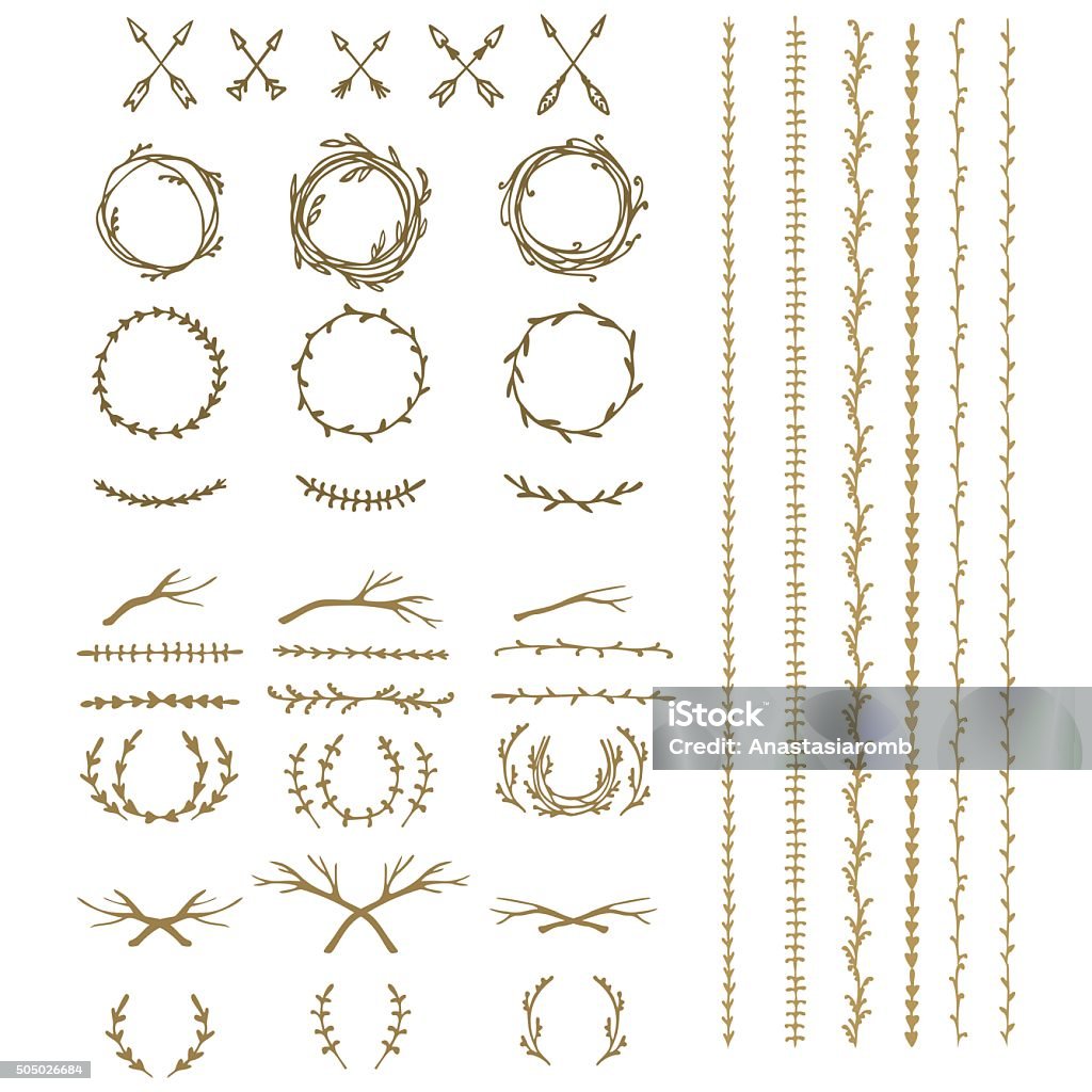 Ancien, texte compartimenté et couronne de laurier part, les frontières - clipart vectoriel de Bordure libre de droits