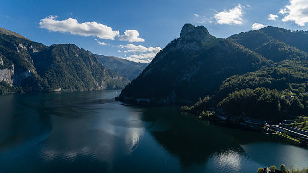 istock aerial view, Traunsee lake in Alps mountains, 505027748