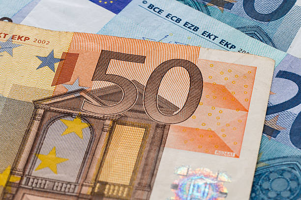 istock Fifty euro bill with other bills in background 505027758