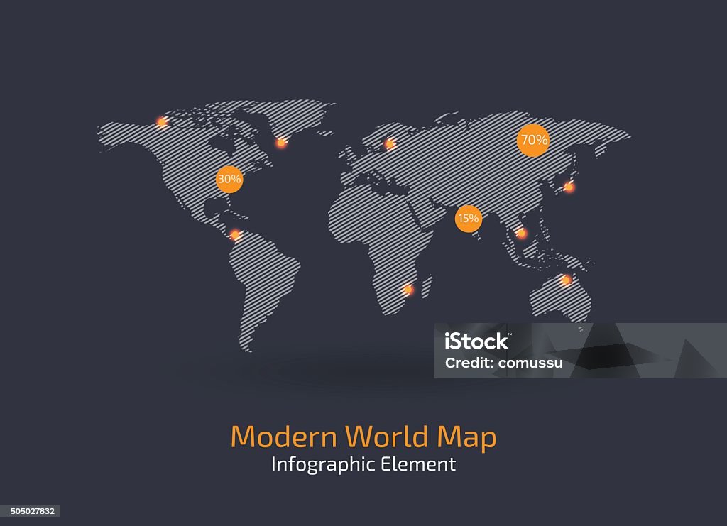 Modern Map Examples World Map Modern Flat Style Vector Stock Illustration - Download Image ...