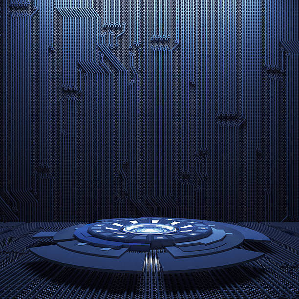 istock Abstract science fiction futuristic background 505028476