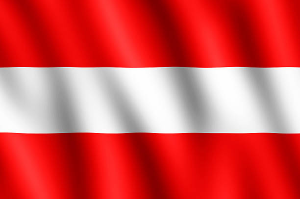 istock Flag of Austria waving in the wind 505029026