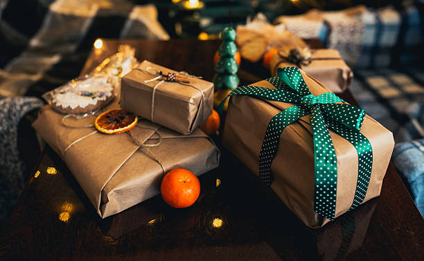 istock gifts lie on wooden table 505031160
