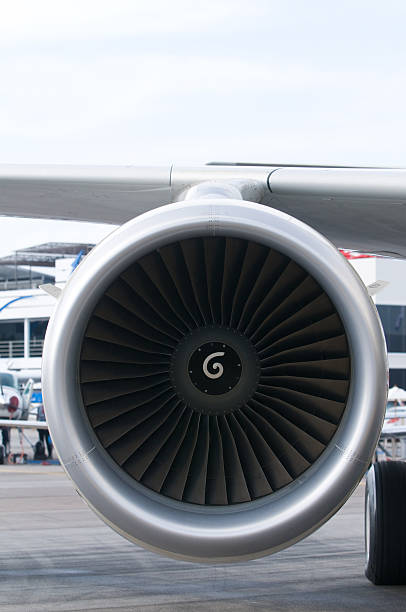 istock Engine of passenger airplane 505044635
