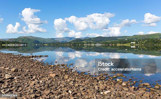 Uk Lake District Ullswater Cumbria England With Mountains Blue Sky Stock Photo - Download Image Now