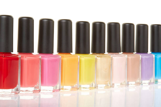 istock Nail polish bottles colorful group 505046145