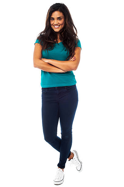 istock Confident pretty girl posing in style 505046881