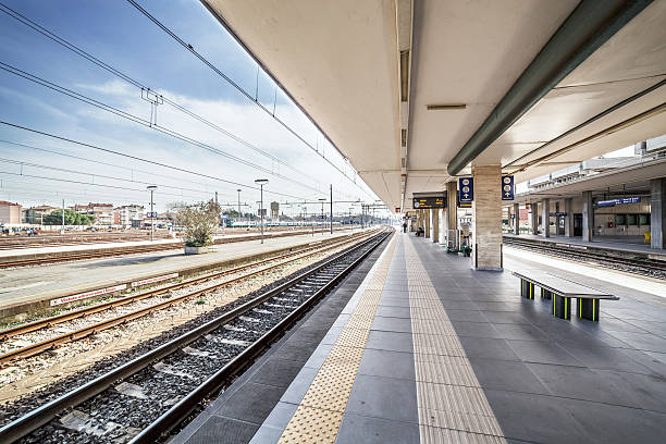 istock Railway station platform. Rimini Italy 505048281