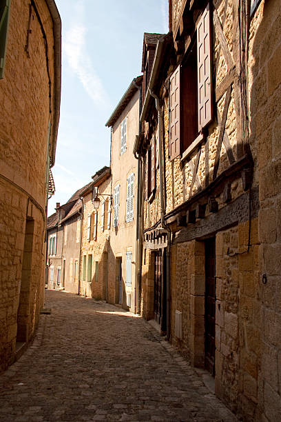 istock Looking up an old French street 505048679