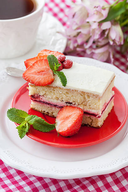 istock Piece of  strawberry cake 505050231