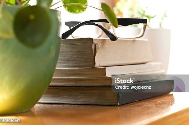 Books On A Shelf Stock Photo - Download Image Now - Antique, Arts Culture and Entertainment, Book