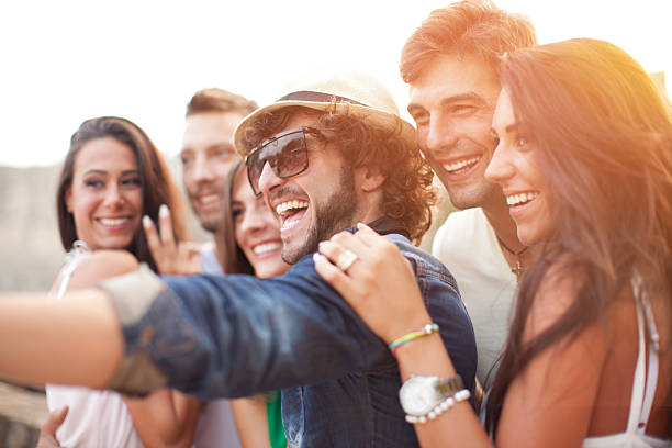 Friends having fun outdoors.