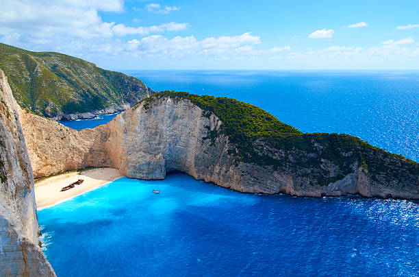 istock Yacht At Shipwreck Beach, Zakynthos 505051203
