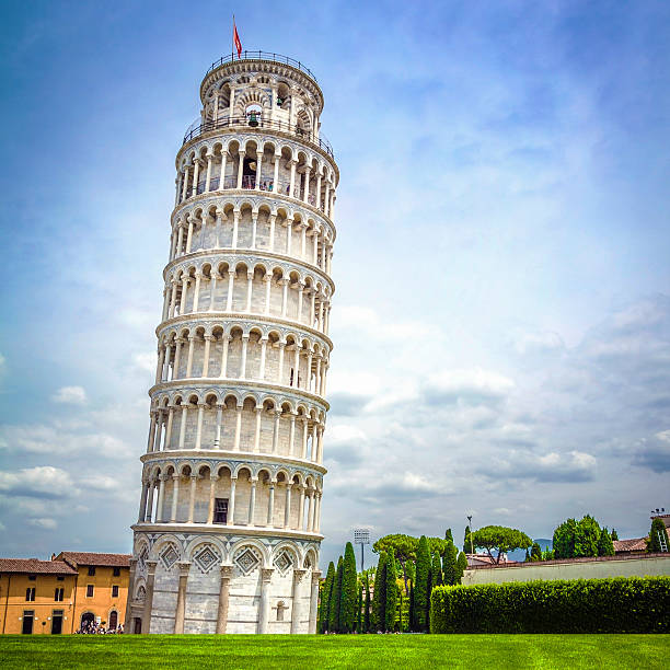Leaning tower of Pisa, Italy Leaning Tower of Pisa in Tuscany, a Unesco World Heritage Site and one of the most recognized and famous buildings in the world. pisa stock pictures, royalty-free photos & images