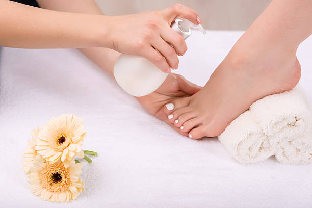 istock Nice woman having foot treatment 505055156