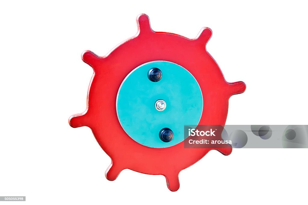 Control wheel Coloured children's control wheel Aspirations Stock Photo