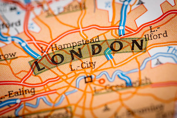 istock London City on a Road Map 505055452