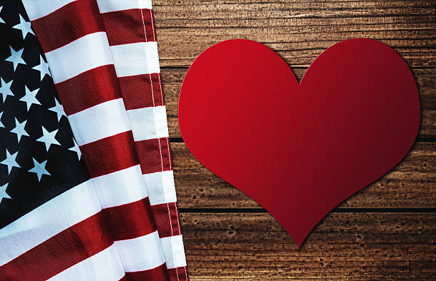 istock heart shape with american flag 505057600
