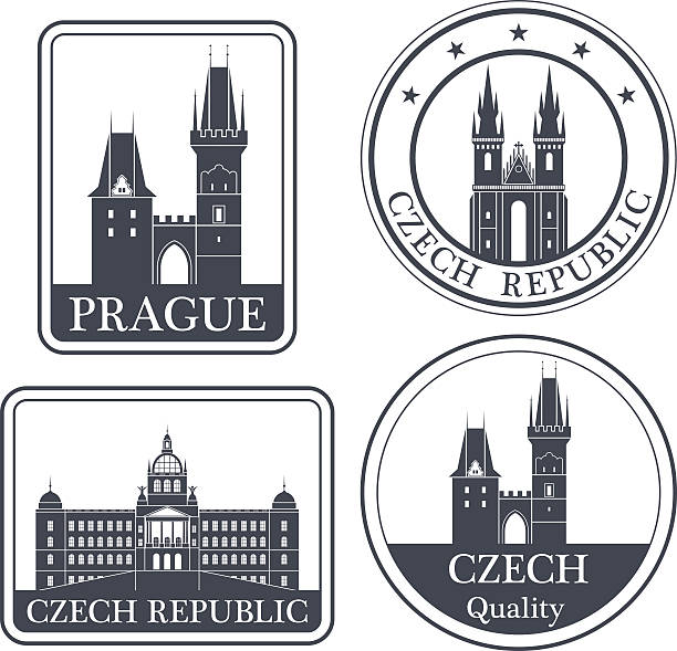 Czech Republic ( EPS. JPEG ) wenceslas square illustrations stock illustrations