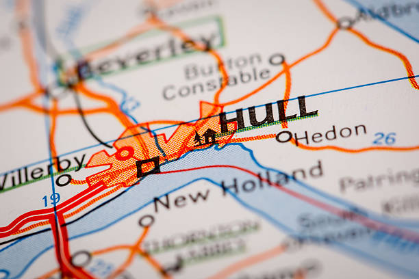 istock Hull City on a Road Map 505058508