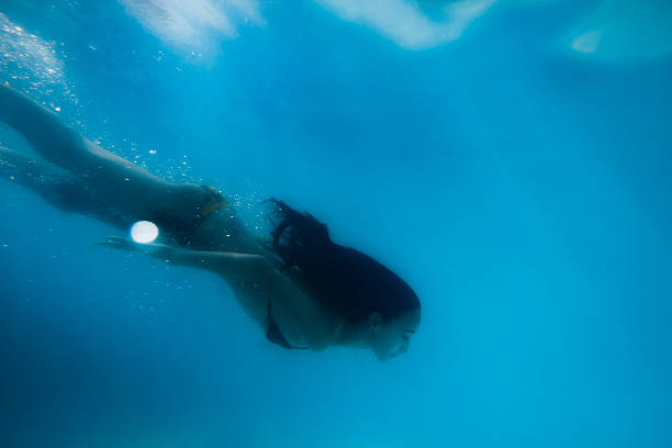 istock Little Girl Diving Underwater 505059236