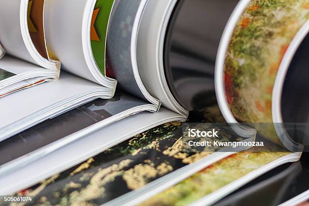 Stack Of Magazines Stock Photo - Download Image Now - Printing Out, Magazine - Publication, Marketing