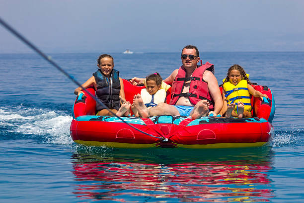 Family ride on the sea