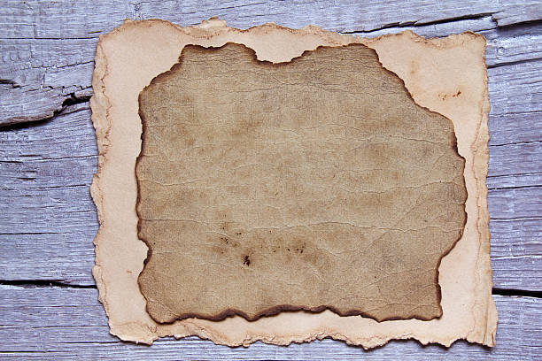 istock Old paper over old wood table 505064508