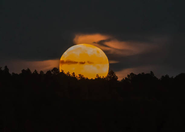 istock Full Moon with Ribbons of Clouds 505065858