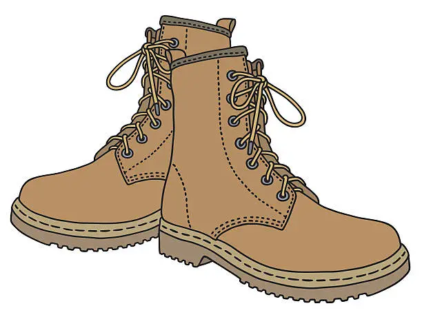 Vector illustration of Light leather boots