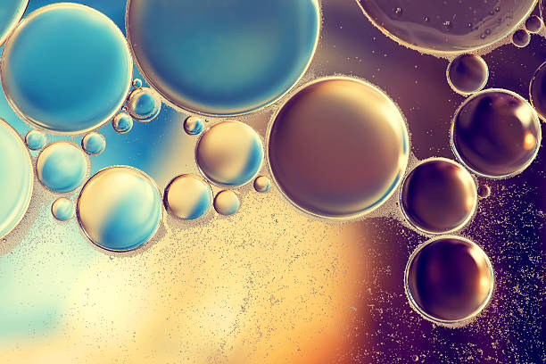 自然抽象的な背景 - soap sud bubble textured water ストックフォトと画像