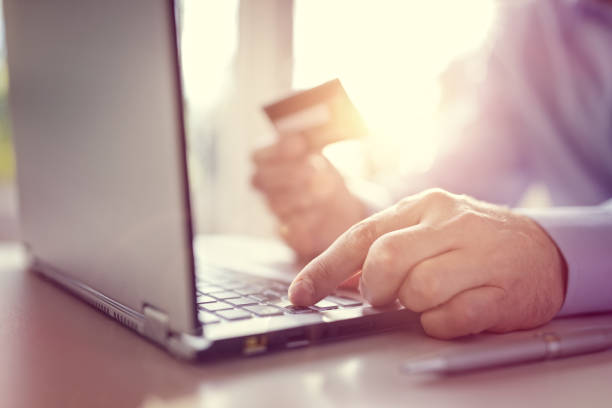 istock Online shopping with credit card and laptop computer 505067498