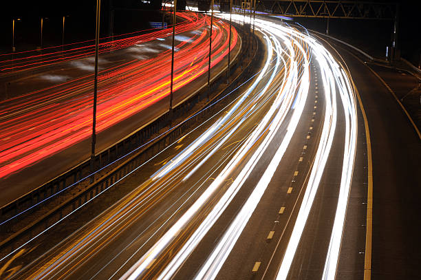 istock Light Trails on the Motorway - Stock Photo 505067600