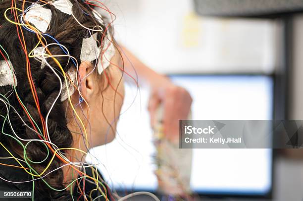 Electrodes For An Eeg Test Stock Photo - Download Image Now - Epilepsy, EEG, Hospital
