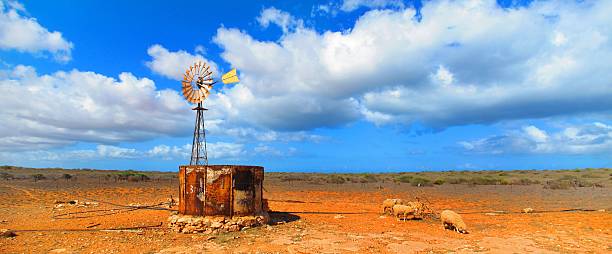 istock Windmill in the Outback, Coral Bay, Western Australia 505070080