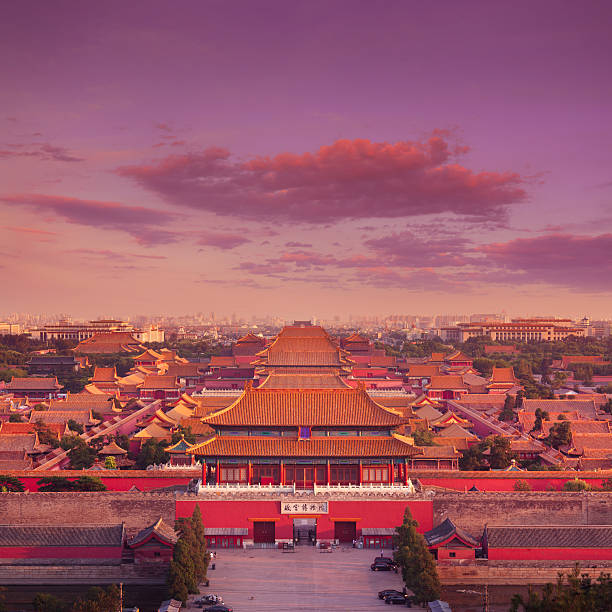 cidade proibida, em pequim - tiananmen square - fotografias e filmes do acervo