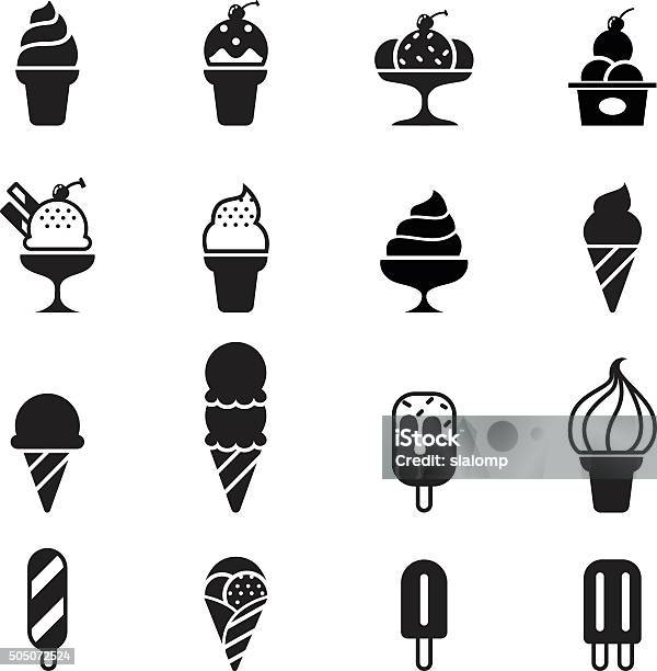 Ice Cream Icon Stock Illustration - Download Image Now - Icon Symbol, Ice Cream Cone, Vector