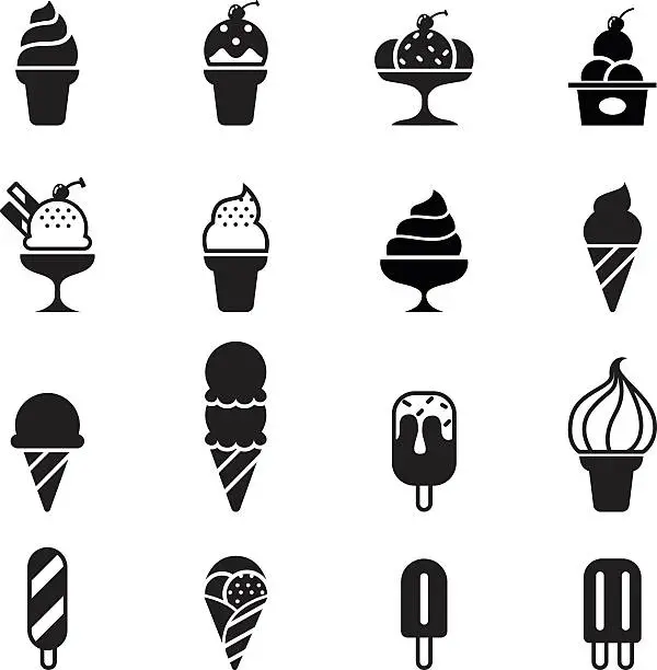 Vector illustration of ice cream icon