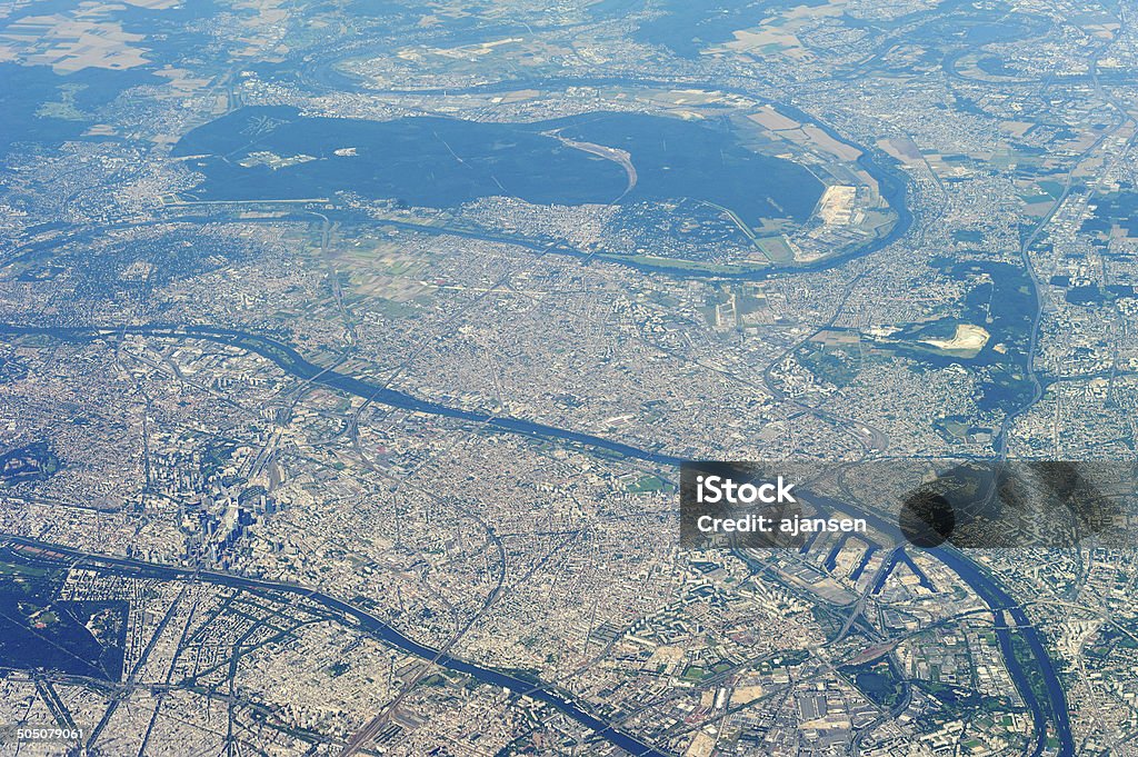 aerial photo of Paris, France Nanterre Stock Photo
