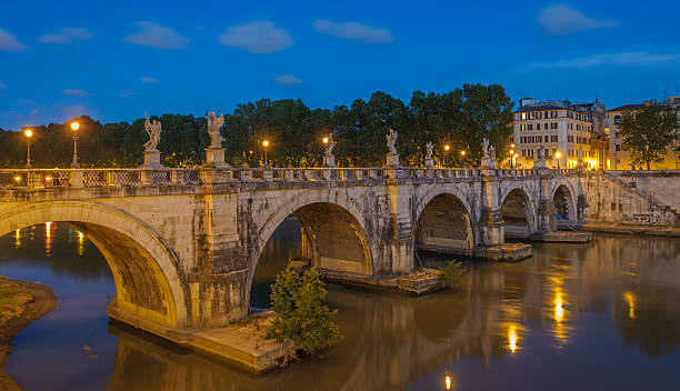 istock Sant Angelo bridge in Rome, Italy 505081255